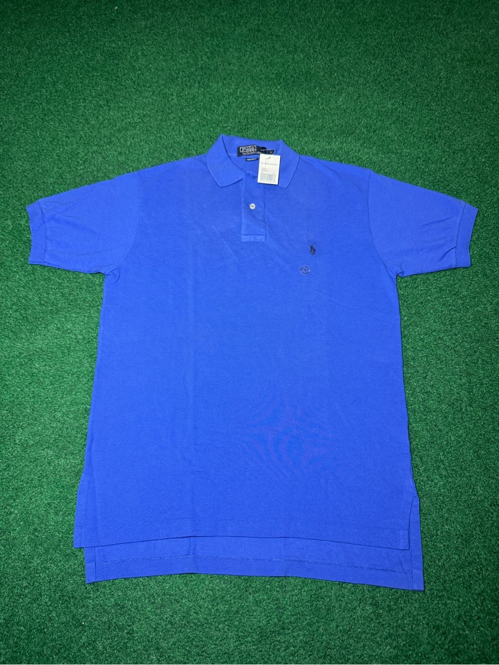 Vintage 90s Polo by Ralph Lauren Blue Shirt, Preppy Deadstock New with Tags S